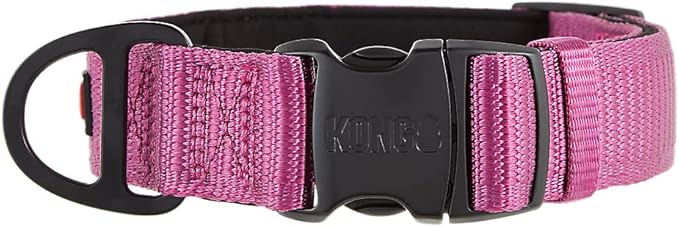 KONG Max HD Ultra Durable Neoprene Padded Dog Collar (Large, Pink)