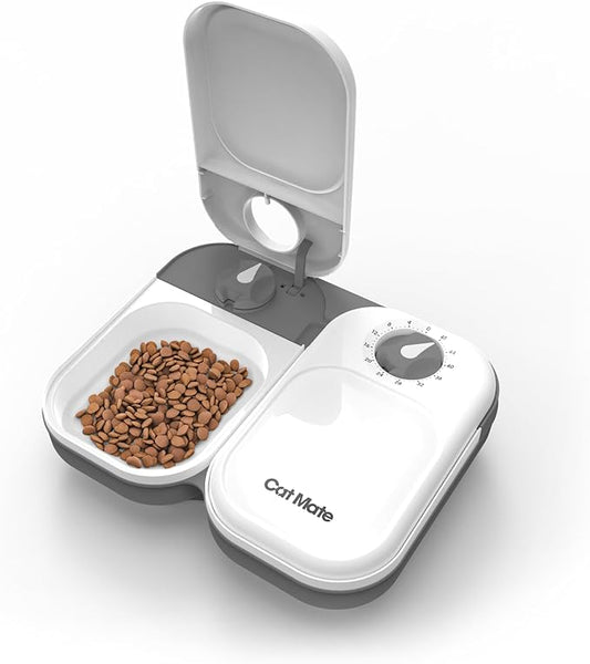 Cat Mate C200 2-Meal Automatic Pet Feeder for Cats and Small Dogs with Ice Pack