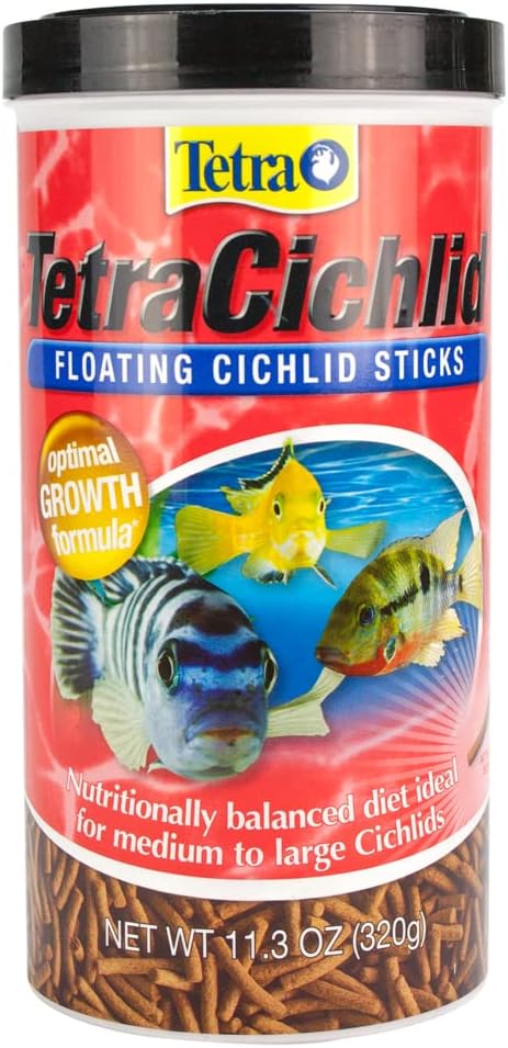 TetraCichlid Floating Cichlid Sticks 11.3 Ounces, Pond Fish Food, Nutritionally Balanced