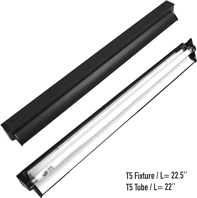 UVB Reptile Light, 24W T5 Light Fixture and 10.0 UVB Tube Kit, for Desert-Dwelling Reptiles, Bearded Dragon UVB Light