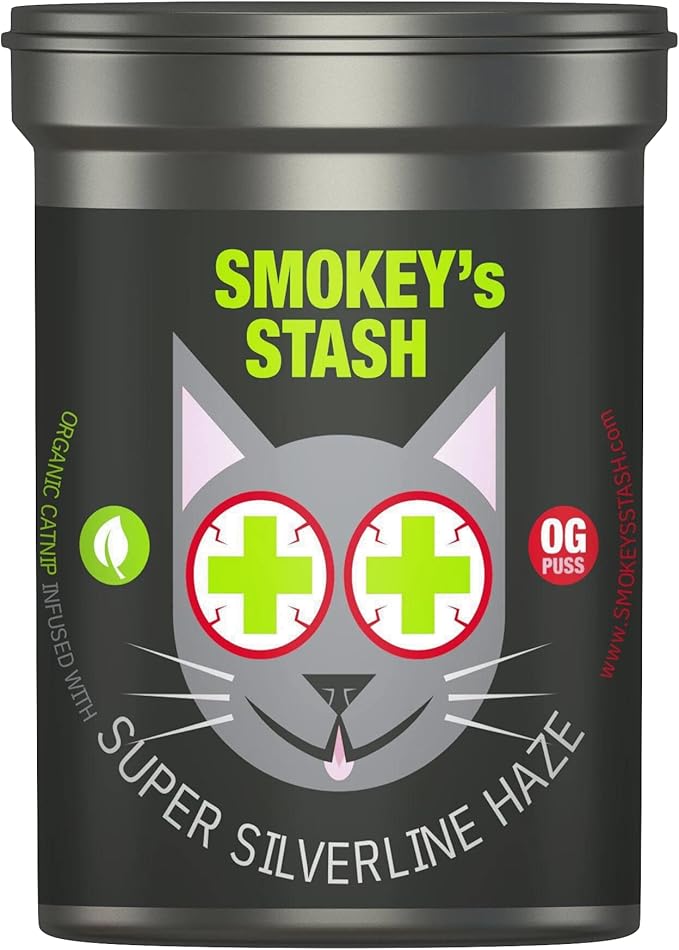 Smokey's Stash Silvervine Haze Potent Catnip and Silver Vine Blend for Cats