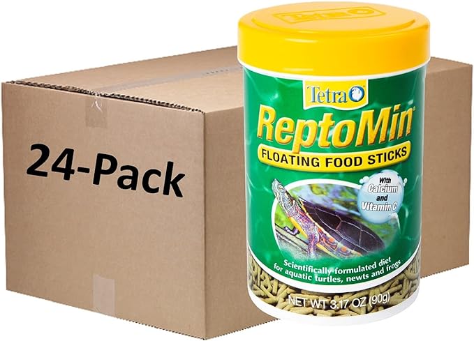 Tetra ReptoMin Floating Food Sticks 3.17 Ounces, for Aquatic Turtles, Newts and Frogs (1 CASE of 24 Individual 3.17 Ounce Bottles)