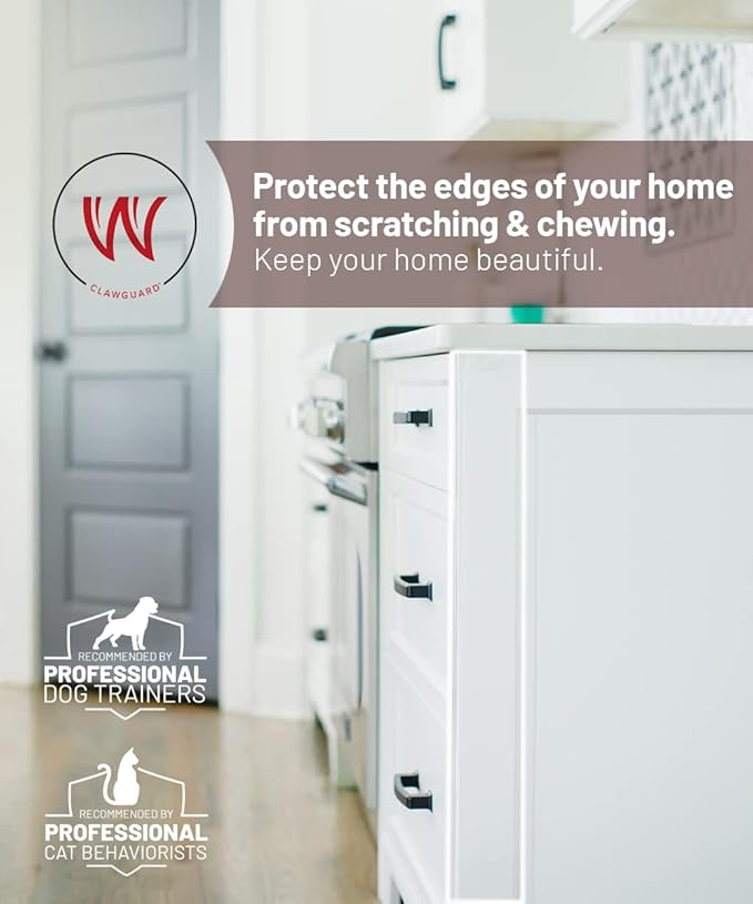 CLAWGUARD Edge and Countertop Protector from Dog Scratching Counter Easy Clean Install Paw Barrier 29.5 x 2.25 in