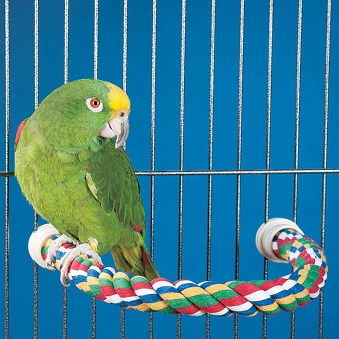 JW Pet Comfy Perch For Birds Flexible Multi-Color Rope, Large - 28" Length