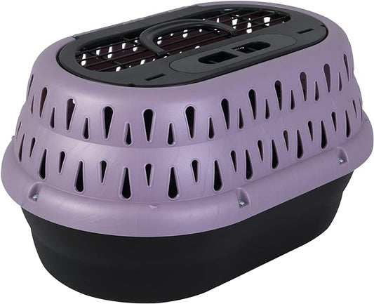 Petmate Top Load Pet Carrier for Cats, 19 Inches Long, Holds Pets Up To 10 Pounds, Purple