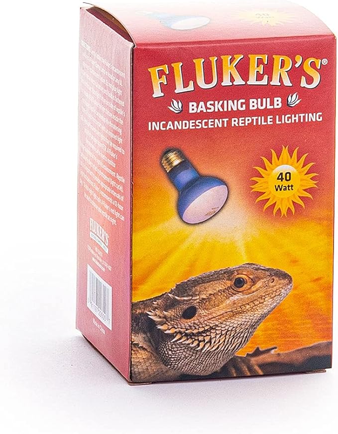 Fluker's Incandescent Basking Spotlight Bulbs for Reptiles Tanks, Reptile Heat Lamp Bulbs for Infrared Light, 40-Watt