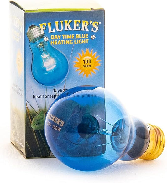 Fluker's Reptile Incandescent Blue Daylight Bulb for Reptiles and Amphibians, 100 Watt