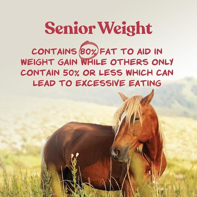 Manna Pro Weight Accelerator for Senior Horses | Made with Omega 3 Fatty Acids from Flaxseed | 8 Pounds