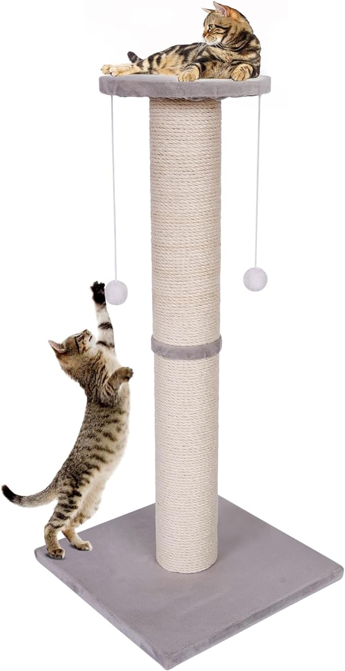Cat Scratching Post-Scratching Post with Sisal Rope for Indoor Cats Large Cat Scratching Post sisal cat Scratcher Cute for Kitten Scratching Post(34 inch)