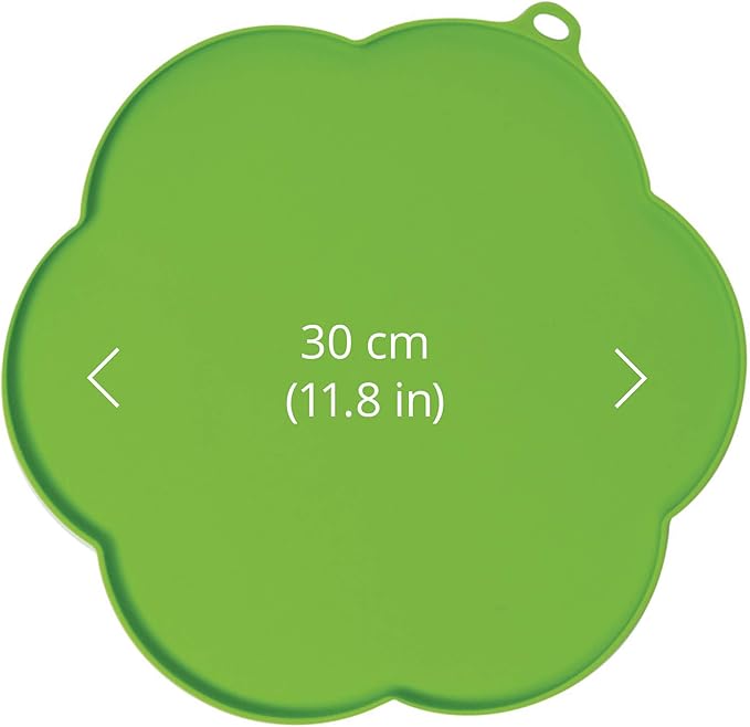 Catit Flower Shape Cat Placemat, Green, diameter 11.8in