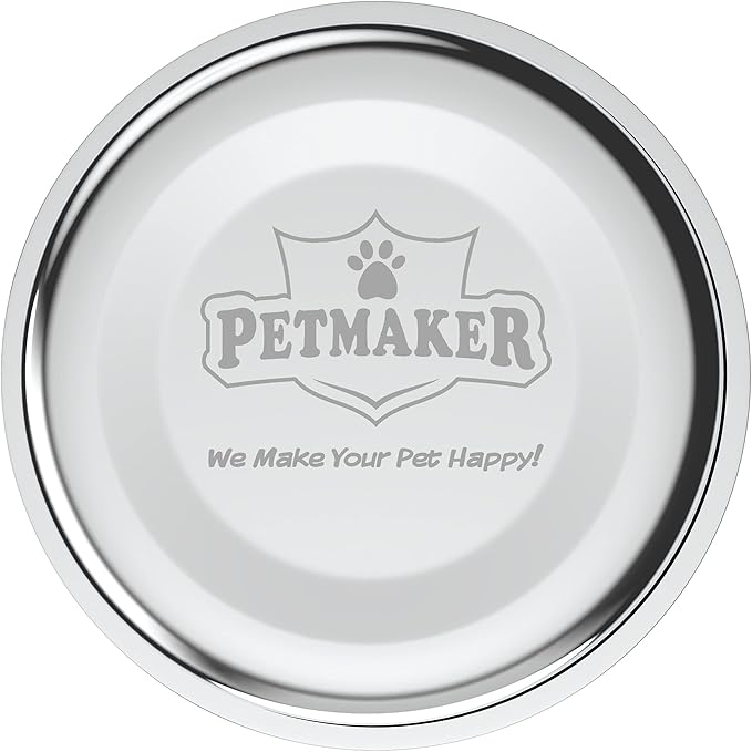 PETMAKER Stainless-Steel Hanging Pet Bowls for Dogs & Cats-Cage, Kennel, & Crate Large Feeder Dishes for Food & Water-Set of 2, 48oz Each