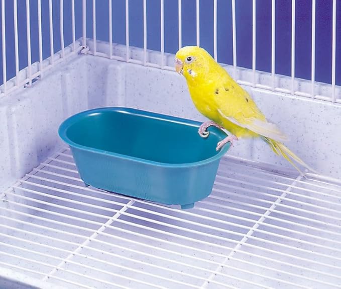 Penn-Plax Bird Bath with Mirror – Designed for Small Bird use, Easy to Setup, BA513 (Pack of 2)