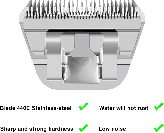 4FW Detachable Dog Grooming Wide Blades,Compatible with Andis,Oster A5,Wahl KM10 Series Clippers,Cut Length 3/8”(9.5mm)