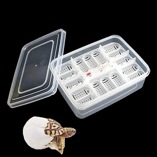 Reptile Egg Incubator Professional Hatcher Hatching Box Case Tray Plastic Breeding Incubator for Hatching Snake,Lizards, Reptiles,Gecko(16 Slots Without Thermometer)