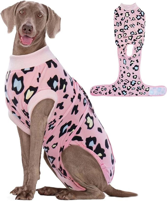 Kuoser Dog Recovery Suit, Dog Surgery Suit Female Spay Soft Breathable Dog Neuter Recovery Suit for Male Dogs, Prevent Licking Dog Onesie Pet Surgical Shirt Alternative to Cone E-Collar, 2XL