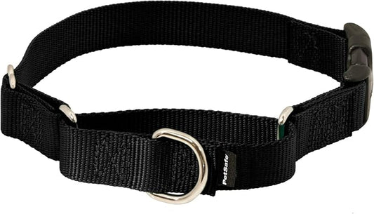 PetSafe Martingale Dog Collar with Quick-Snap Buckle - Small, 3/4 Inch, Black