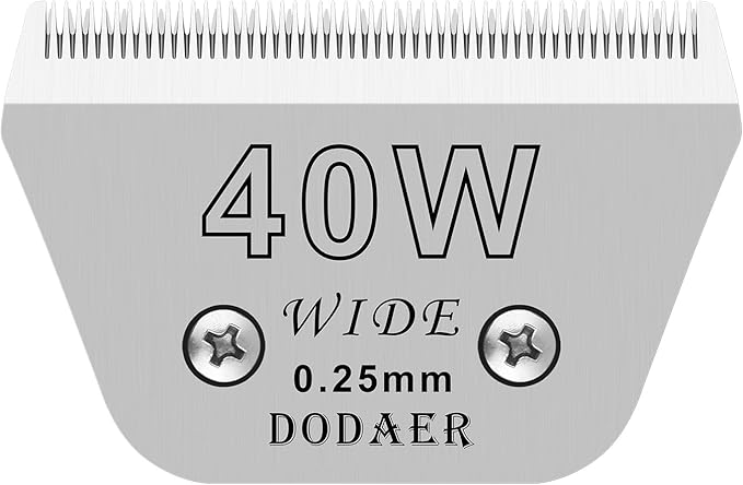 40W Detachable Dog Grooming Wide Blades,Compatible with Andis,Oster A5,Wahl KM10 Series Clippers,Cut Length 1/100"(0.25mm)