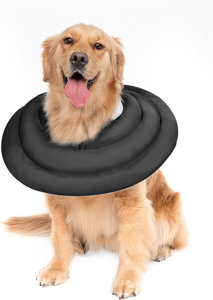 Dog Cones for Large Dogs,Comfortable Adjustable Soft Dog Cone Alternative After Surgery,Elizabethan Donut Collar for Large Dogs Recovery,Different Sizes for Cats,Medium Dogs and Small Dogs