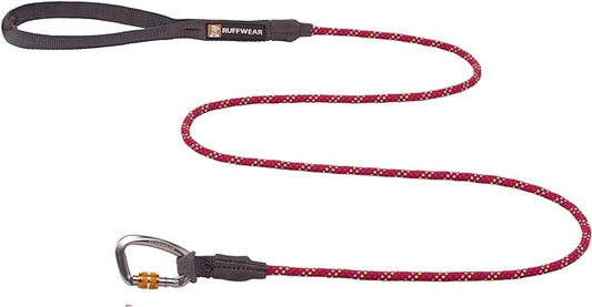 Ruffwear, Knot-a-Leash Dog Leash, Reflective Rope Lead with Carabiner, Hibiscus Pink, Small