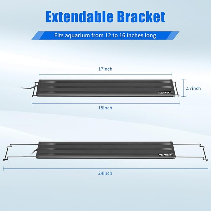 AQUANEAT LED Aquarium Light Full Spectrum for 18 Inch to 24 Inch Fish Tank Light Fresh Water Light Multi-Color