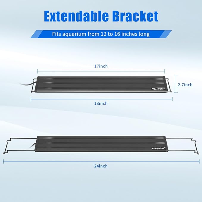 AQUANEAT LED Aquarium Light for 24 to 30 Inch Fish Tank, Auto On Off with Timer, Full Spectrum, Adjustable Brightness, Daylight Moonlight Mode, for Fresh Water Low-to-Mid Light Plants