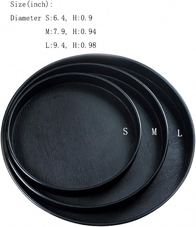 OMEM Reptile Food Bowl Water Dish,Feeding Dish, Birds Bowl (M, Black)