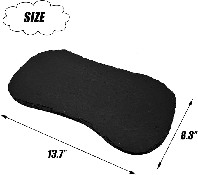 Reptile Basking Platform 13.7''x8.3'' Turtle Rock Slate Feeding Bowl Food Dish Feeding Plate TortoiseBathing Resting Platform for Lizard Gecko Bearded Dragon Chameleon Snake Frog