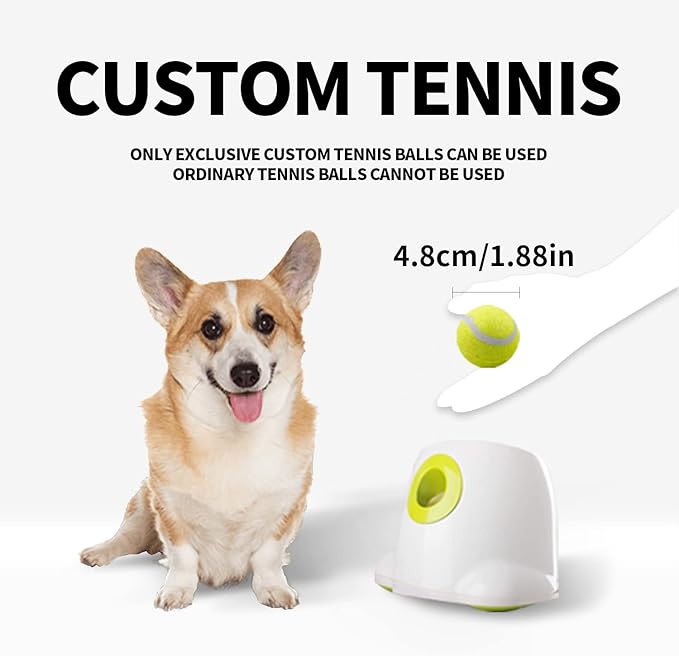 AFP Automatic Ball Launcher for Dogs Interactive Puppy Pet Ball Indoor Thrower Fetch Machine for Small and Medium Size Dogs, 3 Balls Included (2 inch) Mini