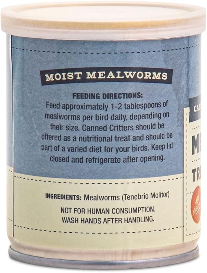 Fluker's Culinary Coop Canned Mealworms Chicken Treat, All Natural and Packed with Protein, 2.75 oz