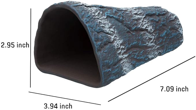 Plecoceramics Pleco Cave Cone Breeding Ceramic Decorations Fish Tank Aquarium (Blue)