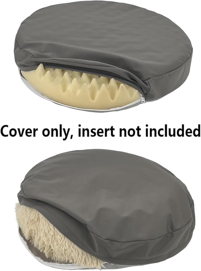 Waterproof Canvas Round Dog Bed Cover Replaement Washable 36 Inch