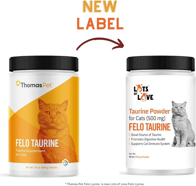 FELO Taurine - Taurine Supplement for Cats, Taurine for Cats, Taurine Powder for Cat - 16 Oz, Powder (Thomas Pet Earlier)