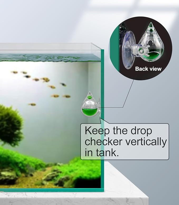 Aquatic CO2 Drop Checker Detachable Tear Drop Shape Without Solution,Upgraded Version