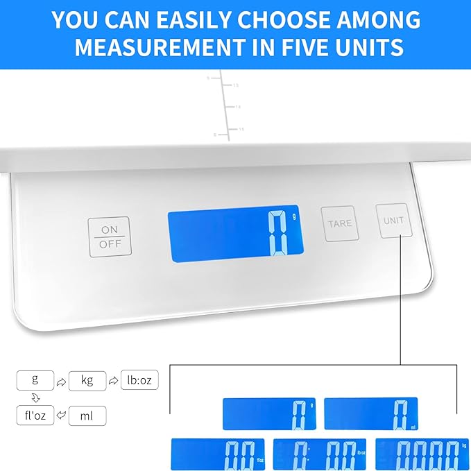 Digital Pet Scale for Small Animal, Whelping Scale,Mini Precision Gram Weight Balance Scale, High Precision 1g, Suitable for Newborn Pets