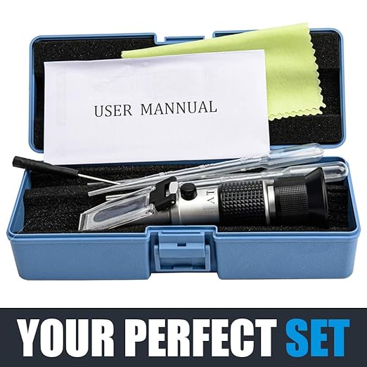 Salinity Refractometer for Seawater and Marine Fishkeeping Aquarium 0-100 Ppt with Automatic Temperature Compensation