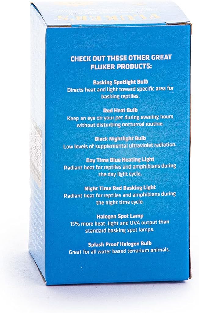 Fluker's Incandescent Reptile Lighting, Full Spectrum Daylight Bulb for Reptiles, Made with Neodymium, Provides Infrared Light, 60-Watt