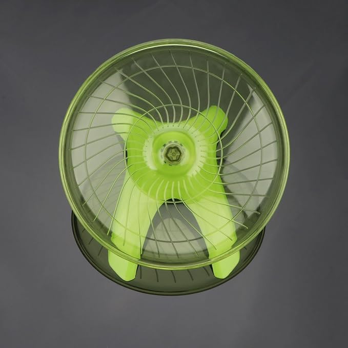 Hamster Wheel Silent Hamster Exercise Wheel Running Spinner Hamster Flying Saucer for Hamsters Gerbils Mice and Other Small Pets (Green)