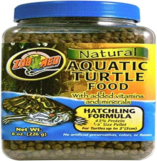 Zoo Med Natural Aquatic Turtle Food, Hatchling Formula, 8-Ounce