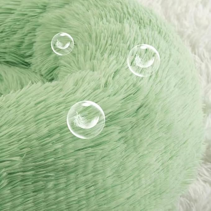 Cat Beds for Indoor Cats - Cat Bed Washable 20/24 inches, Dog Beds for Small Medium Dogs, Anti Anxiety Round Fluffy Plush Faux Fur Cat Bed,Thick Bottom Keep Pets Off The Cold Tile