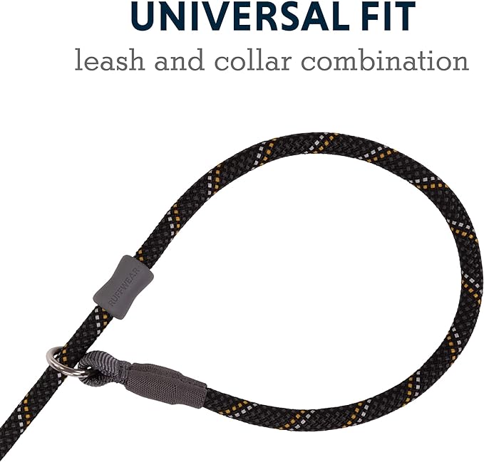 Ruffwear, Just-a-Cinch Dog Leash, 2-in-1 Lead Collar Combination, Obsidian Black
