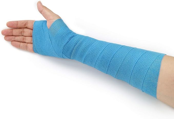 MUEUSS Pet First Aid Tape Self Adherent Cohesive Bandage for Dogs Cats Horses Breathable Non-Woven Elastic Sport Tape for Arm Knee Ankle Sprain (6 Rolls, 2" x 5 Yards)