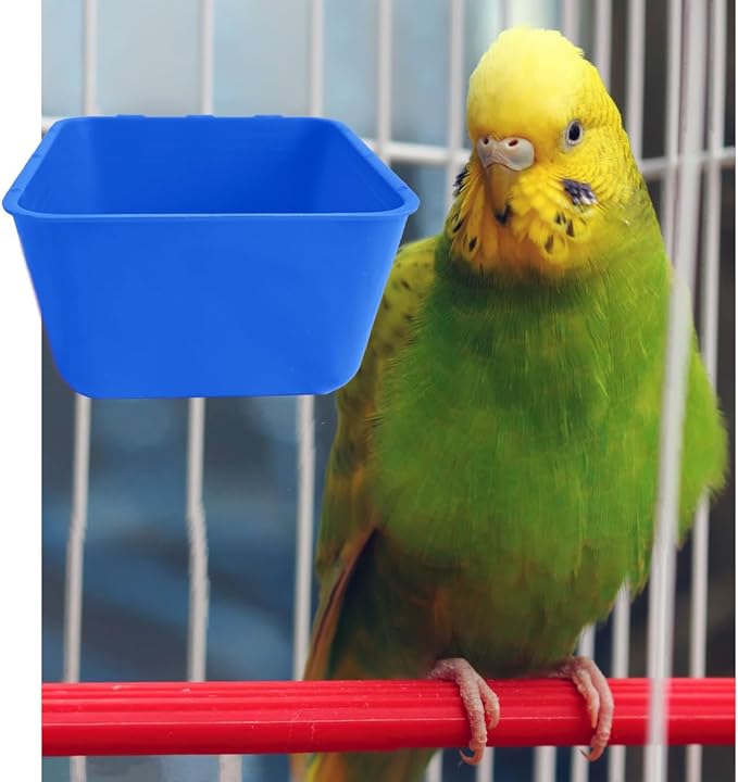 Pack of 10 Cage Cups Birds Feeders Seed Bowl Chicken Feeding Watering Dish Rabbit Water Food Hanging Wire Cages Box 16 oz Coop Cups for Pet Parrot Parakeet Game Fowl Poultry Pigeon