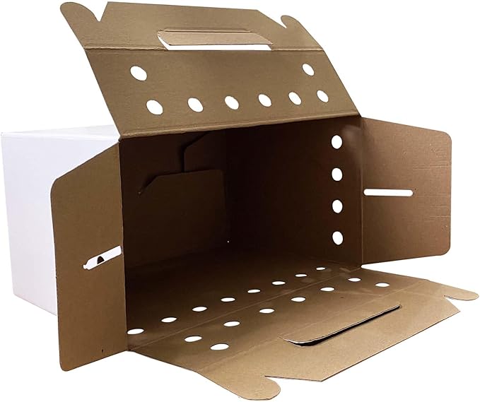 Cardboard Pet Carriers for Small Animals, Hamsters, Gerbils, Birds, Reptiles, Disposable Cardboard Pet Carrier 12 Pack