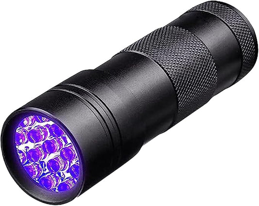 UV Flashlight: 12 Led Black Light Flashlight Mini, Pet Urine Detector Light for Dog/Cat, Dry Stains, Resin Curing, Bed Bug