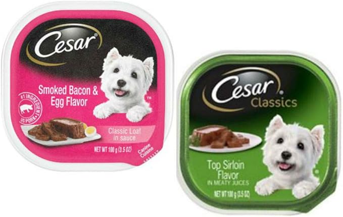 Cesar Classic Loaf in Sauce Wet Dog Food - 8 Flavor Variety Bundle, 3.5 Ounces Each - Pack of 8 Plus My Buddy Notepad (9 Items Total)