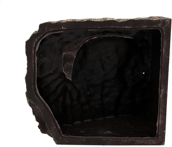 Resin Reptile Hideouts Cave Habitat Decor for Gecko Leopard Lizards Toad Turtle (B- Extra Large)