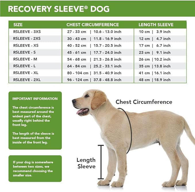 Suitical Recovery Sleeve for Dogs | Front Leg Protection After Surgery | Dog Leg Sleeve to Stop Licking | Machine Washable | Chest Circumference 21.3”- 26.8” | Sleeve Length 10.2” | M | Single Sleeve