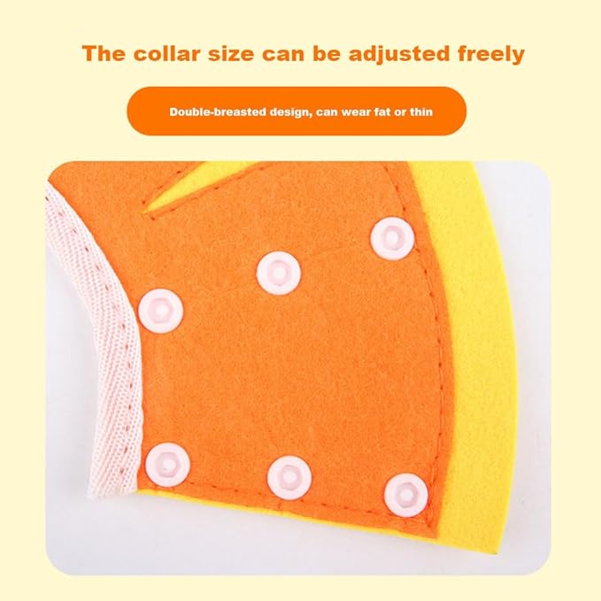 Pet Elizabeth Ring 3 PCS Fruit Series Beauty Ring Bite Ring Cat Neuter Head Cover Scratch Collar for Cats and Dogs (L)