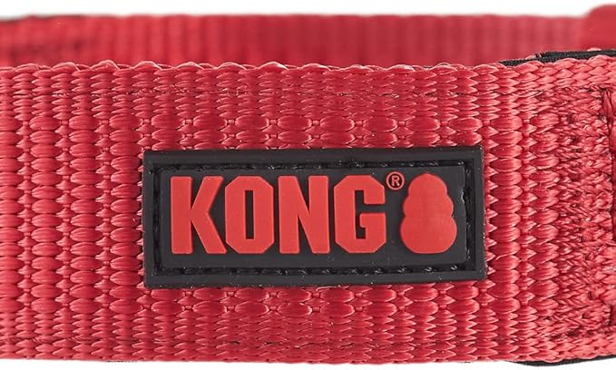 KONG Max HD Ultra Durable Neoprene Padded Dog Collar (Medium, Red)