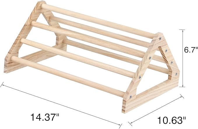 Chicken Perch Strong Pine Wooden Chick Jungle Gym Roosting Bar, Chick Perch Toys for Coop and Brooder for Large Bird Baby Chicks Parrot Hens (Large)